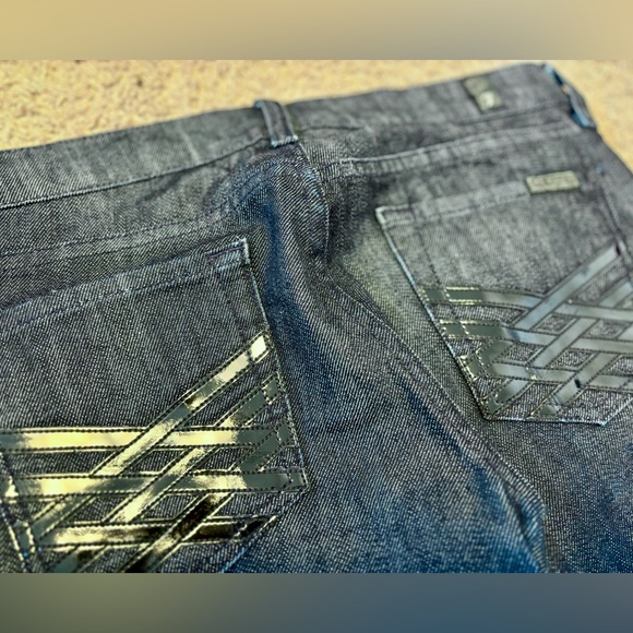 Vintage 2000’s 7 For All Mankind Dark Blue Dojo Jeans - Size 26 Great Condition! - Picture 4 of 7